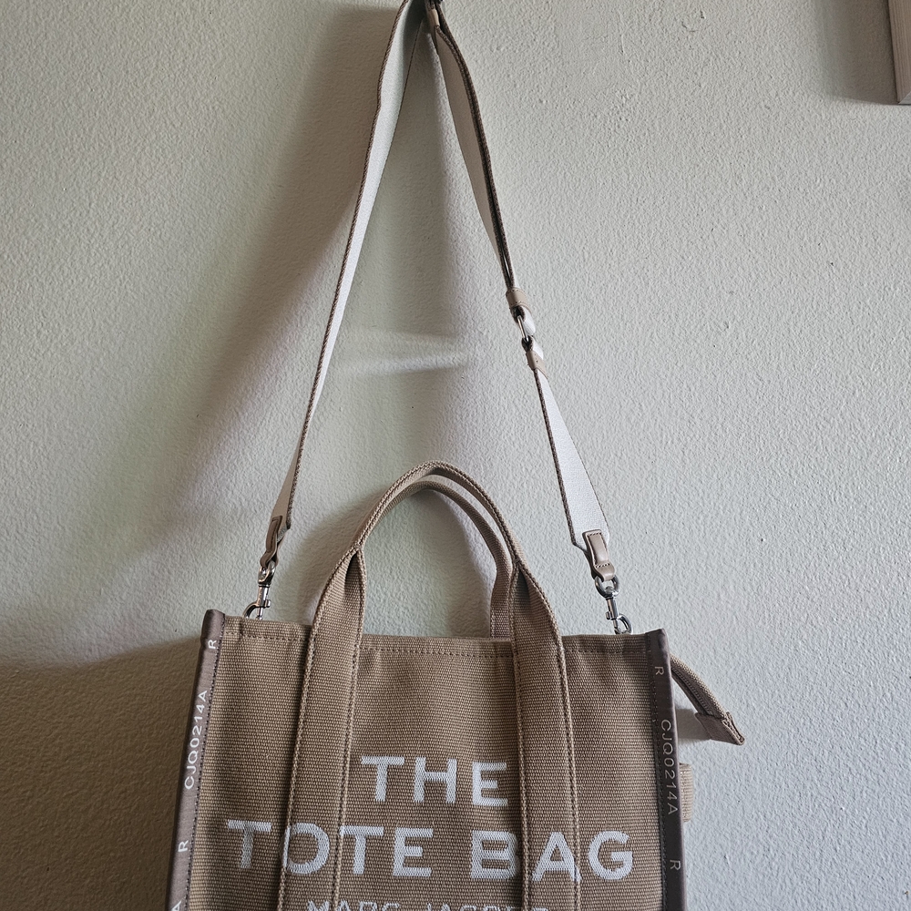 Marc Jacobs Brown and White Tote Bag